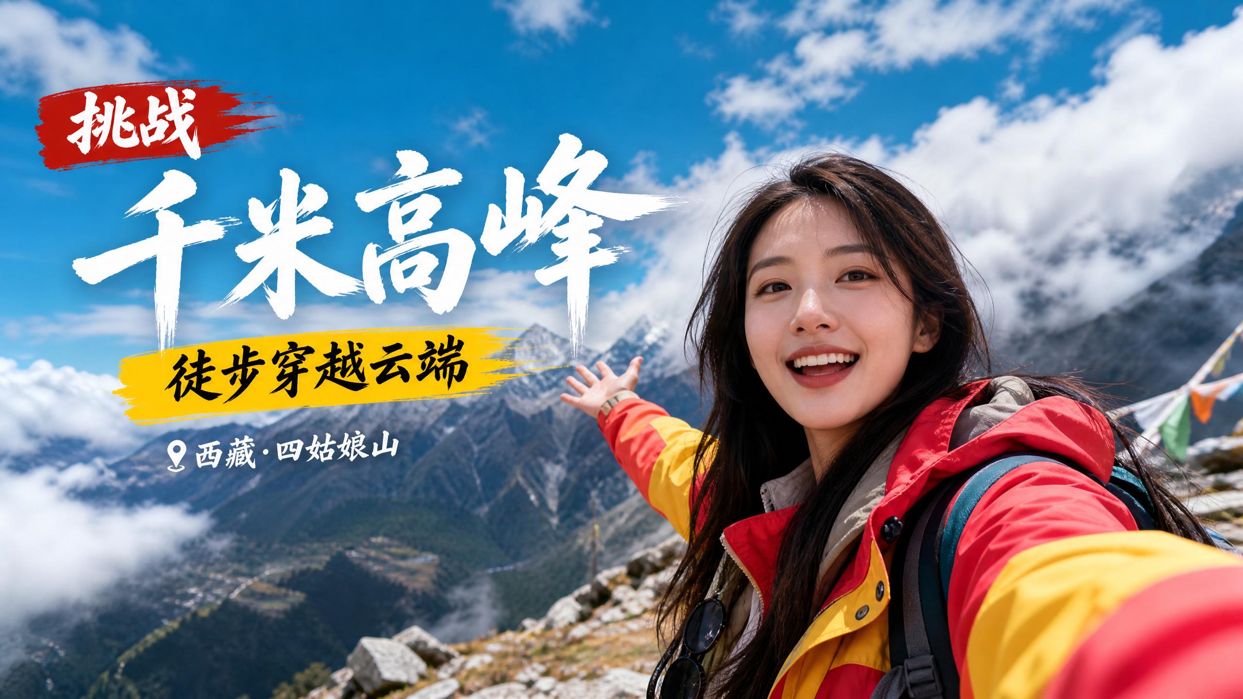 免费看片 【旅行视频vlog】挑战千米高峰！西藏四姑娘山徒步穿越云端完整记录