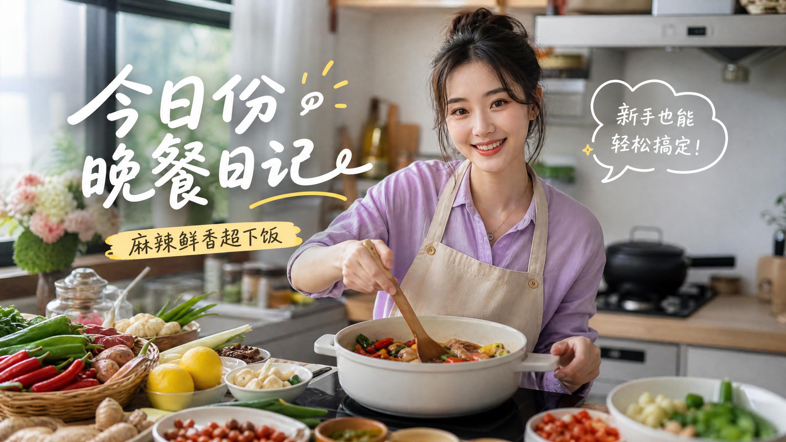 免费看片 【美食视频教程】今日份晚餐日记，麻辣鲜香超下饭，新手也能轻松搞定
